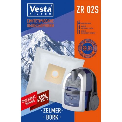 фото Комплект пылесборников для пылесоса vesta filter zr 02 s 4 шт + 2 фильтра