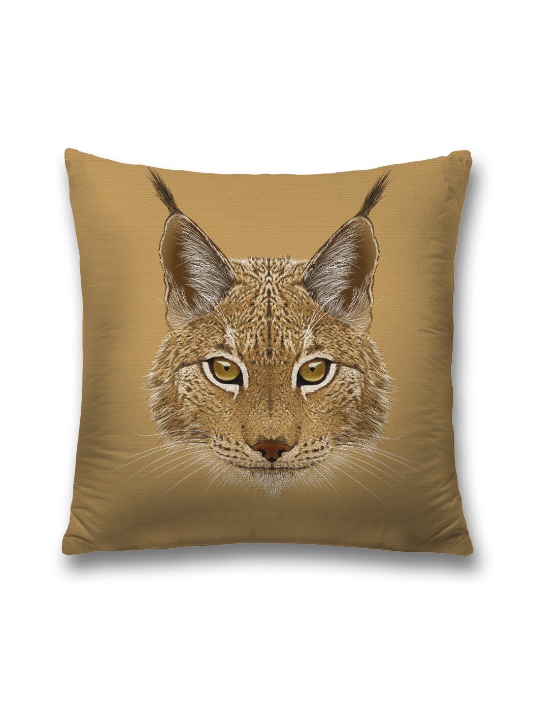 

Наволочка декоративная JoyArty "Портрет рыси" на молнии, 45x45 см, Белый