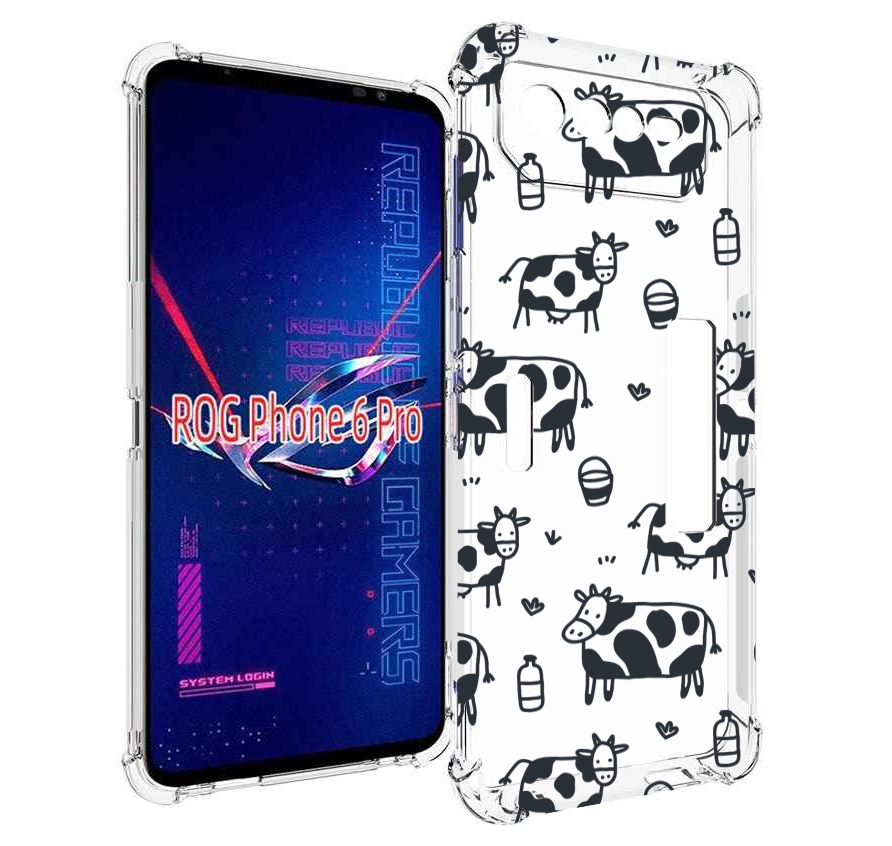 

Чехол MyPads маленькие-коровки для Asus ROG Phone 6 Pro, Прозрачный, Tocco