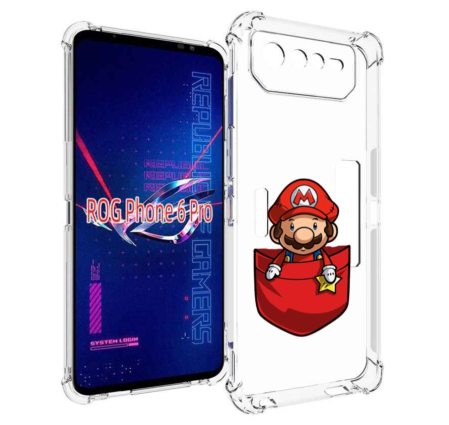 

Чехол MyPads марио в кармашке детский для Asus ROG Phone 6 Pro, Прозрачный, Tocco