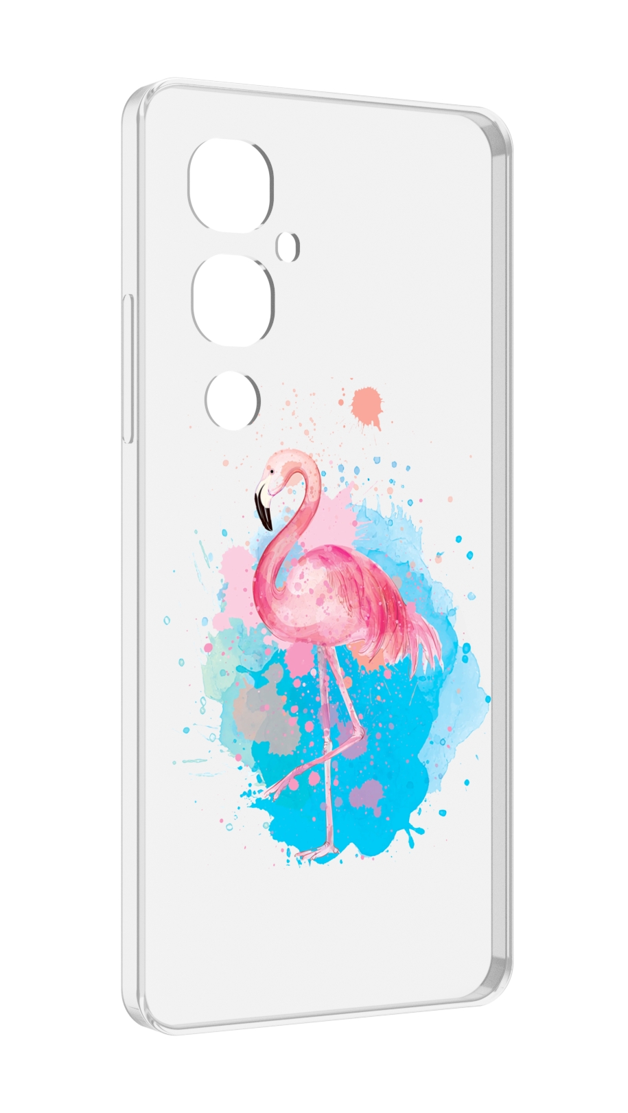 

Чехол MyPads акварельное-фламинго для Tecno Pova 4 Pro, Прозрачный, Tocco