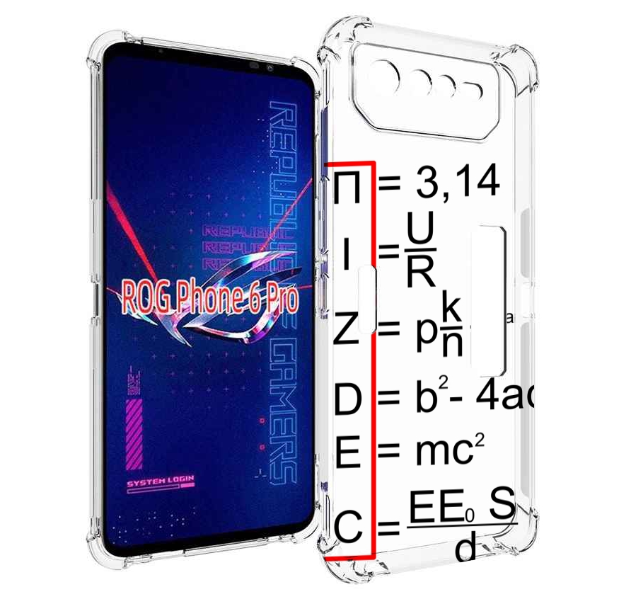 

Чехол MyPads математические-формулы для Asus ROG Phone 6 Pro, Прозрачный, Tocco