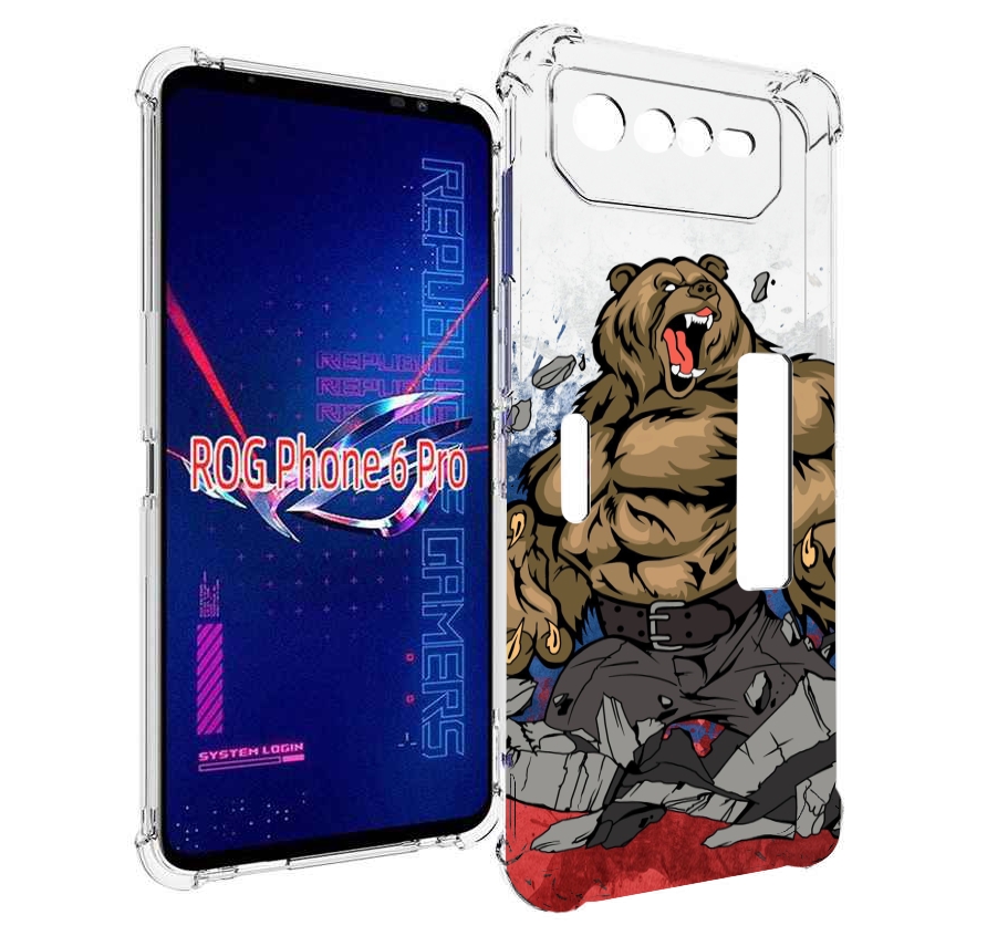 

Чехол MyPads медведь защитник родины для Asus ROG Phone 6 Pro, Прозрачный, Tocco