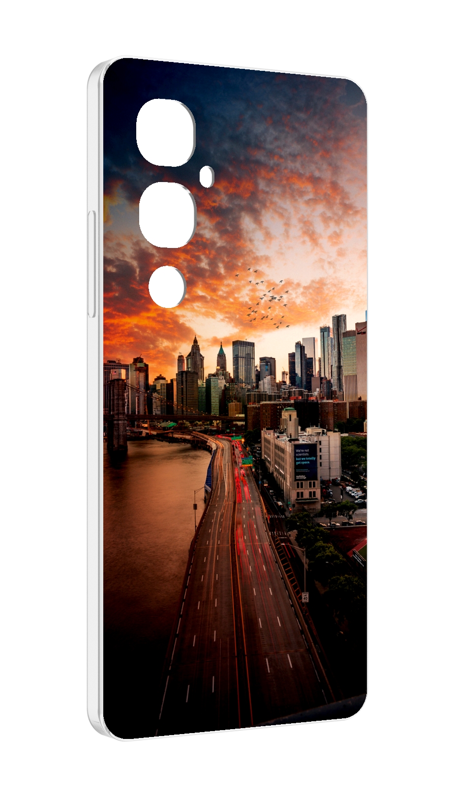 

Чехол MyPads американский город фото для Tecno Pova 4 Pro, Прозрачный, Tocco