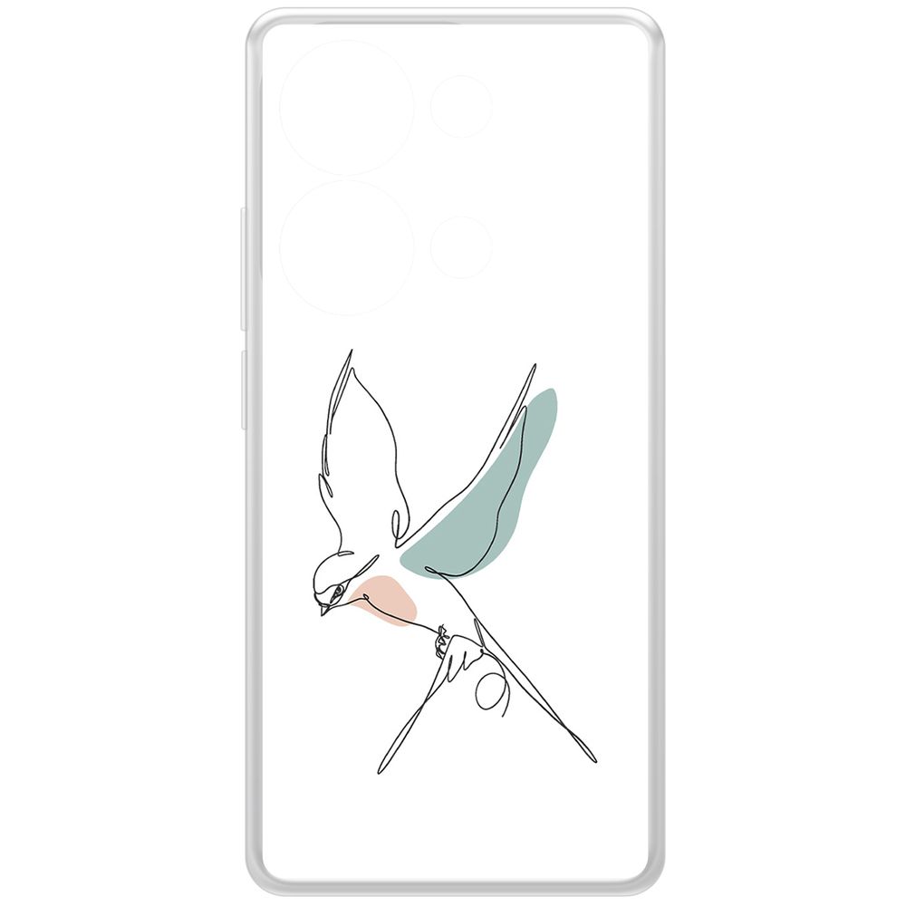 

Чехол-накладка Krutoff Clear Case Полет для Xiaomi Poco M6 Pro 4G, Прозрачный