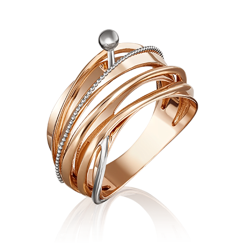 

Кольцо из золота р.  PLATINA jewelry 01-5101-00-000-1110-48, 01-5101-00-000-1110-48