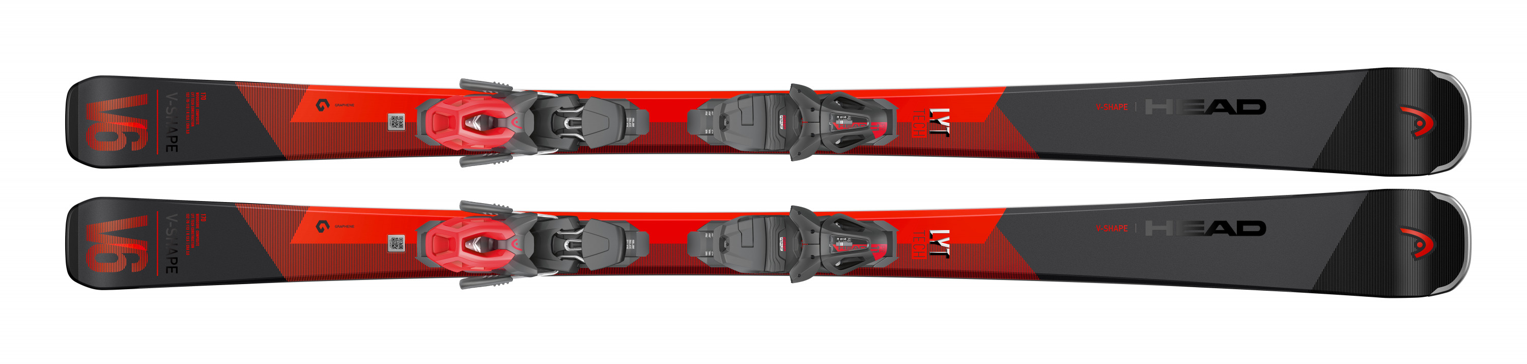 Горные лыжи Head V-Shape V6 LYT-PR + PR 11 GW 2022 red, 163 см
