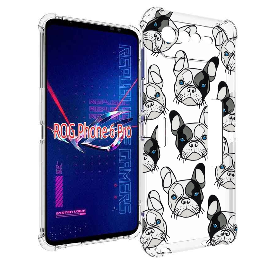 

Чехол MyPads мини-собачки-черно-белый для Asus ROG Phone 6 Pro, Прозрачный, Tocco