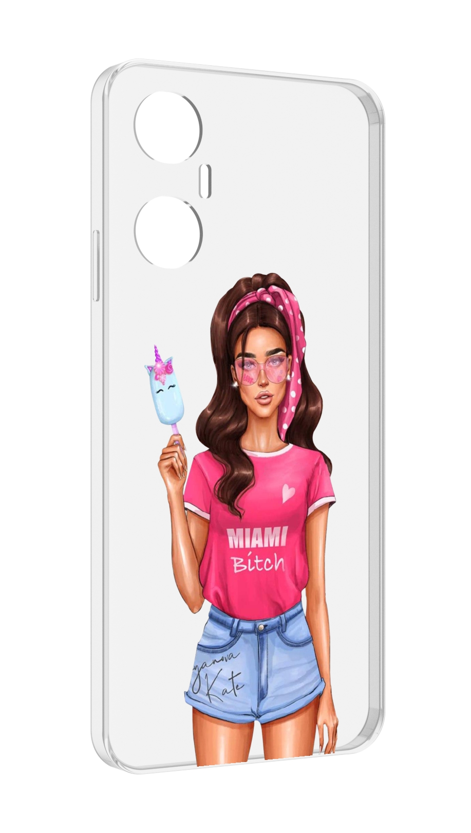 

Чехол MyPads майами-битч женский для Infinix Hot 20 5G, Прозрачный, Tocco
