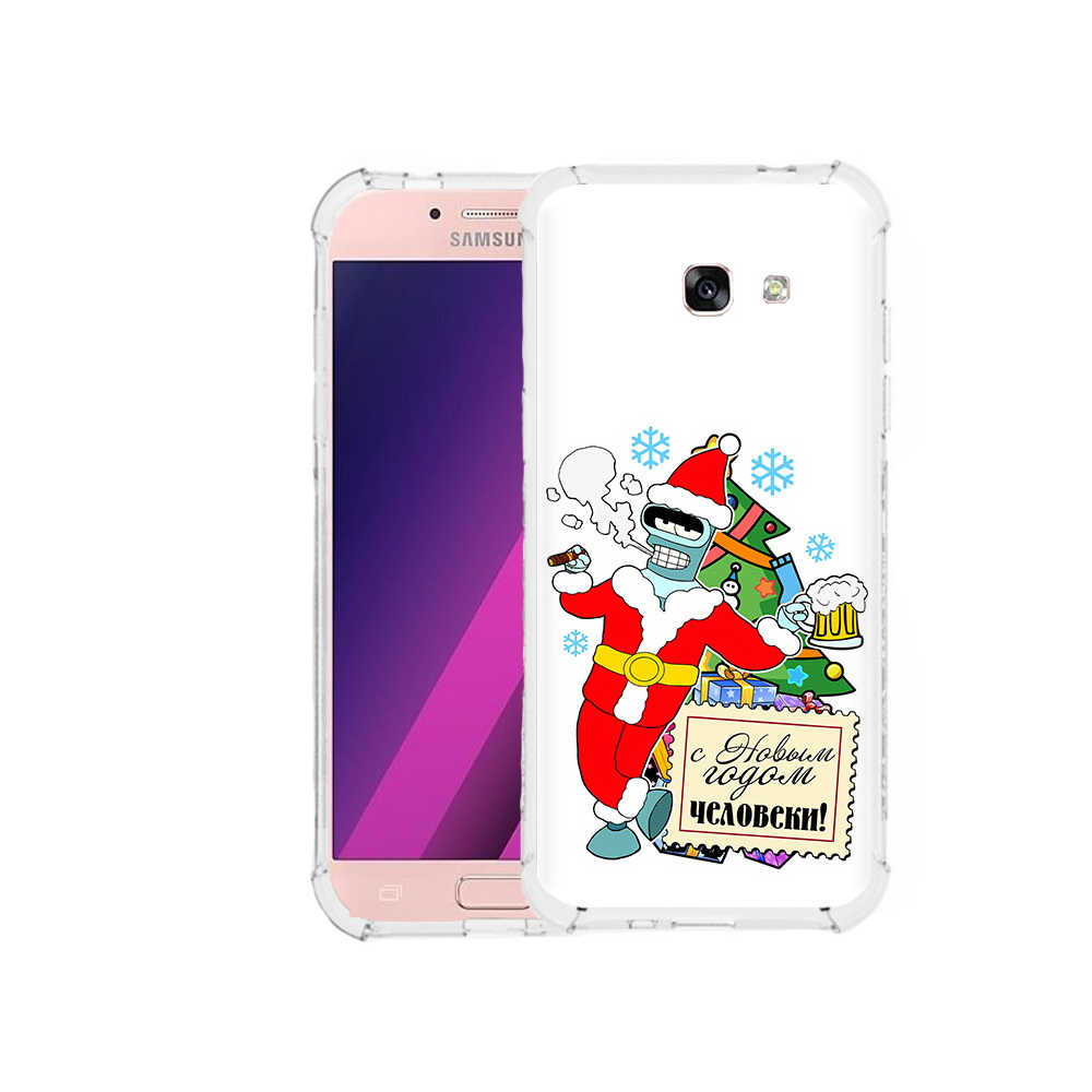 

Чехол MyPads Tocco для Samsung Galaxy A5 С новым годом человеки (PT51293.578.150), Прозрачный, Tocco