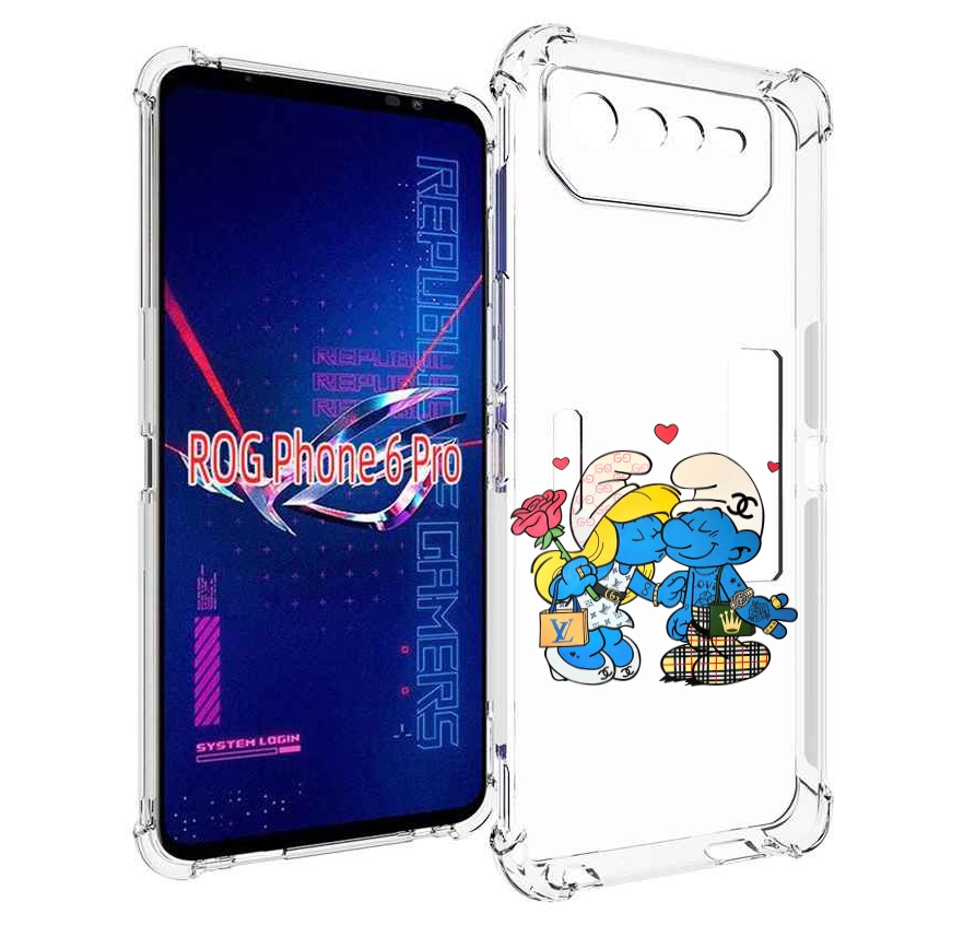 

Чехол MyPads модные-смурфики для Asus ROG Phone 6 Pro, Прозрачный, Tocco