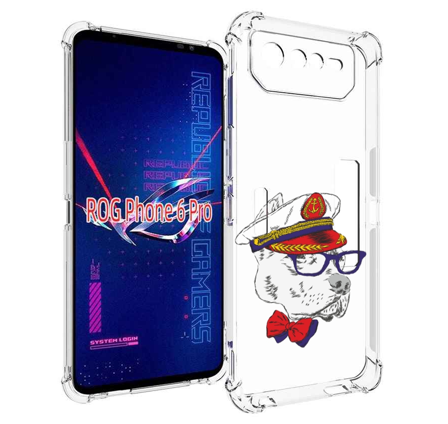 

Чехол MyPads бульдог для Asus ROG Phone 6 Pro, Прозрачный, Tocco