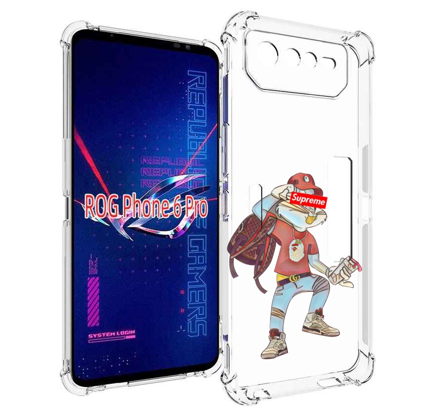 

Чехол MyPads моднявый-заяц детский для Asus ROG Phone 6 Pro, Прозрачный, Tocco