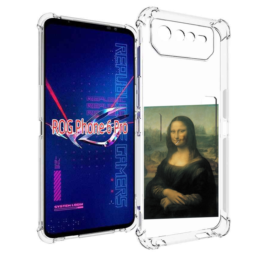 

Чехол MyPads монализа-с-чупачупсом для Asus ROG Phone 6 Pro, Прозрачный, Tocco
