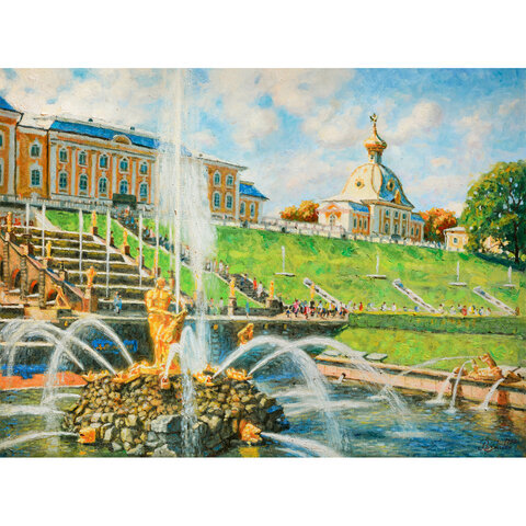

Алмазная мозаика 40*50 см ОСТРОВ СОКРОВИЩ В царстве фонтанов. Петергоф полная выкла 662591