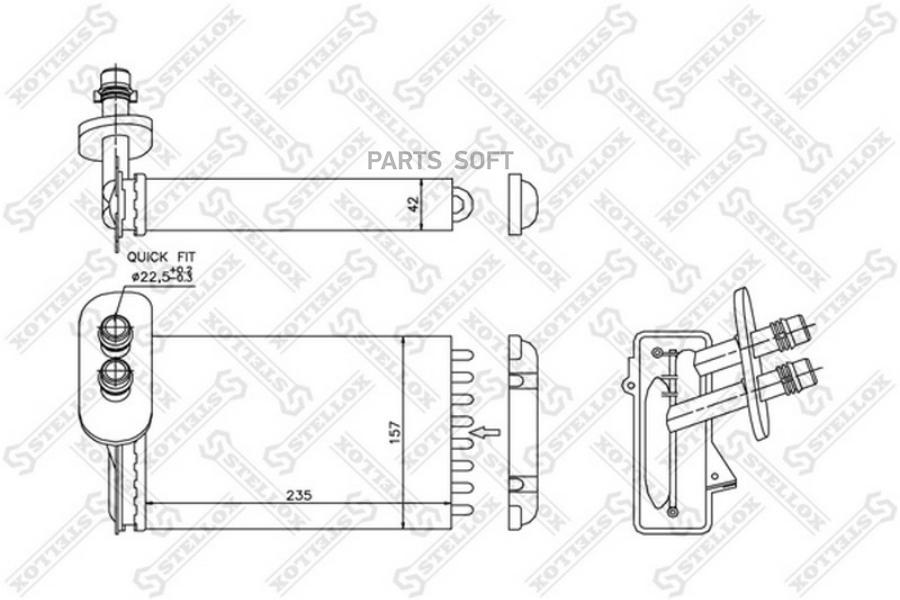 

10-35017-sx_радиатор печки audi a3, vw golf/bora 97>