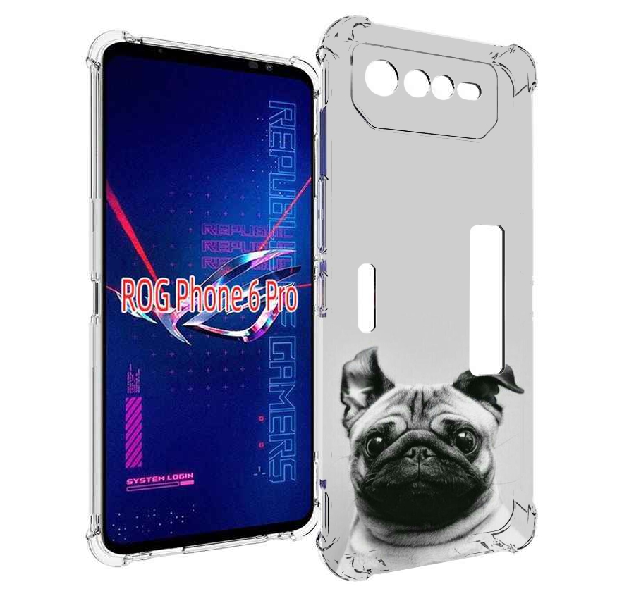 

Чехол MyPads мопс для Asus ROG Phone 6 Pro, Прозрачный, Tocco