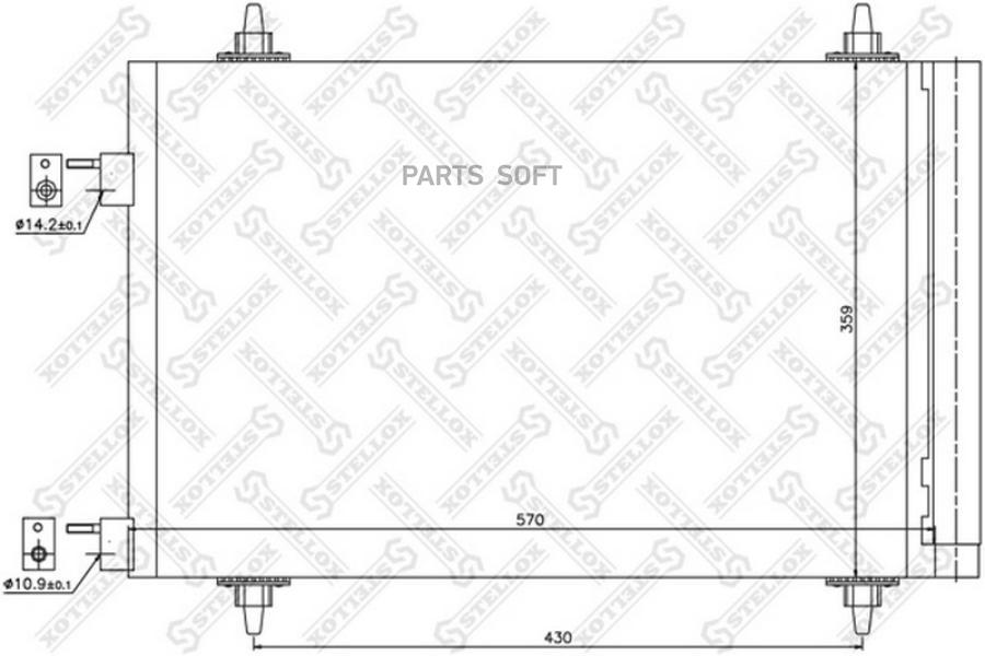 

10-45039-sx_=ns94758=bh7403547 [6455cy] радиатор кондиционера citroen c4, peugeot 307 1.4