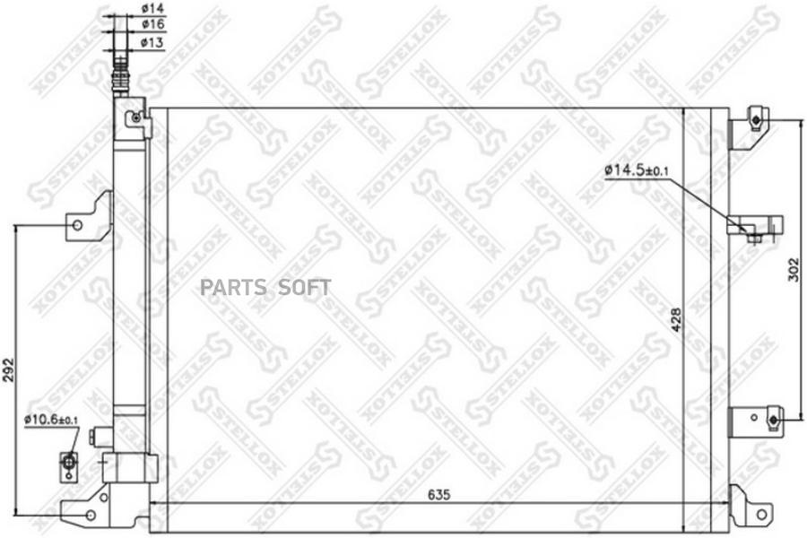 

10-45214-sx_радиатор конд. volvo c70/s60/s80/v70/xc70 2.0-2.9 00>