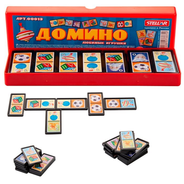 

Домино Любимые игрушки футляр 00013 /28/