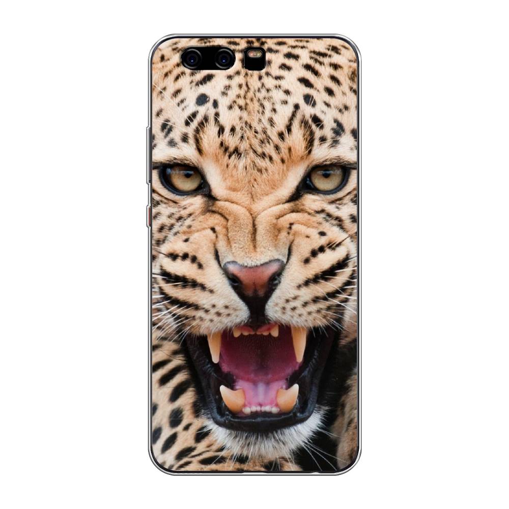 

Чехол для Huawei P10 "Леопард 3d", Бежевый;черный, 62250-6