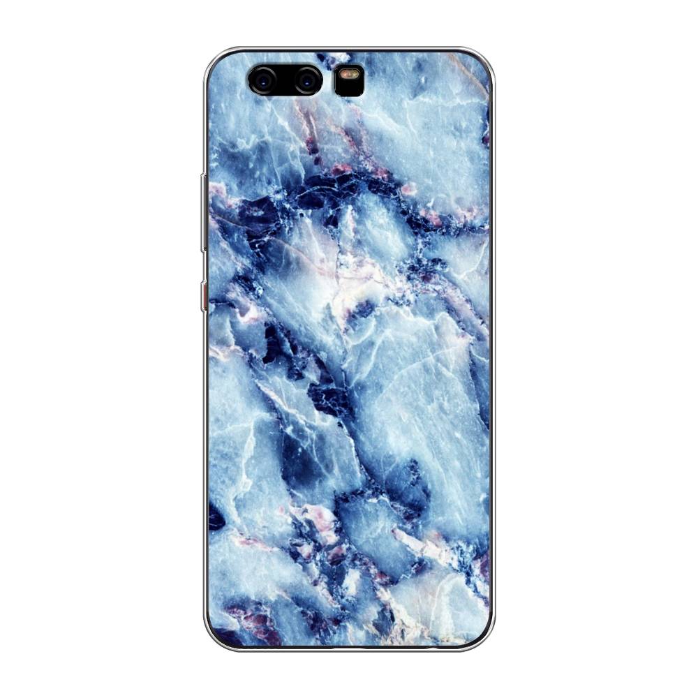 

Чехол для Huawei P10 "Мрамор с синими прожилками", Синий, 62250-3