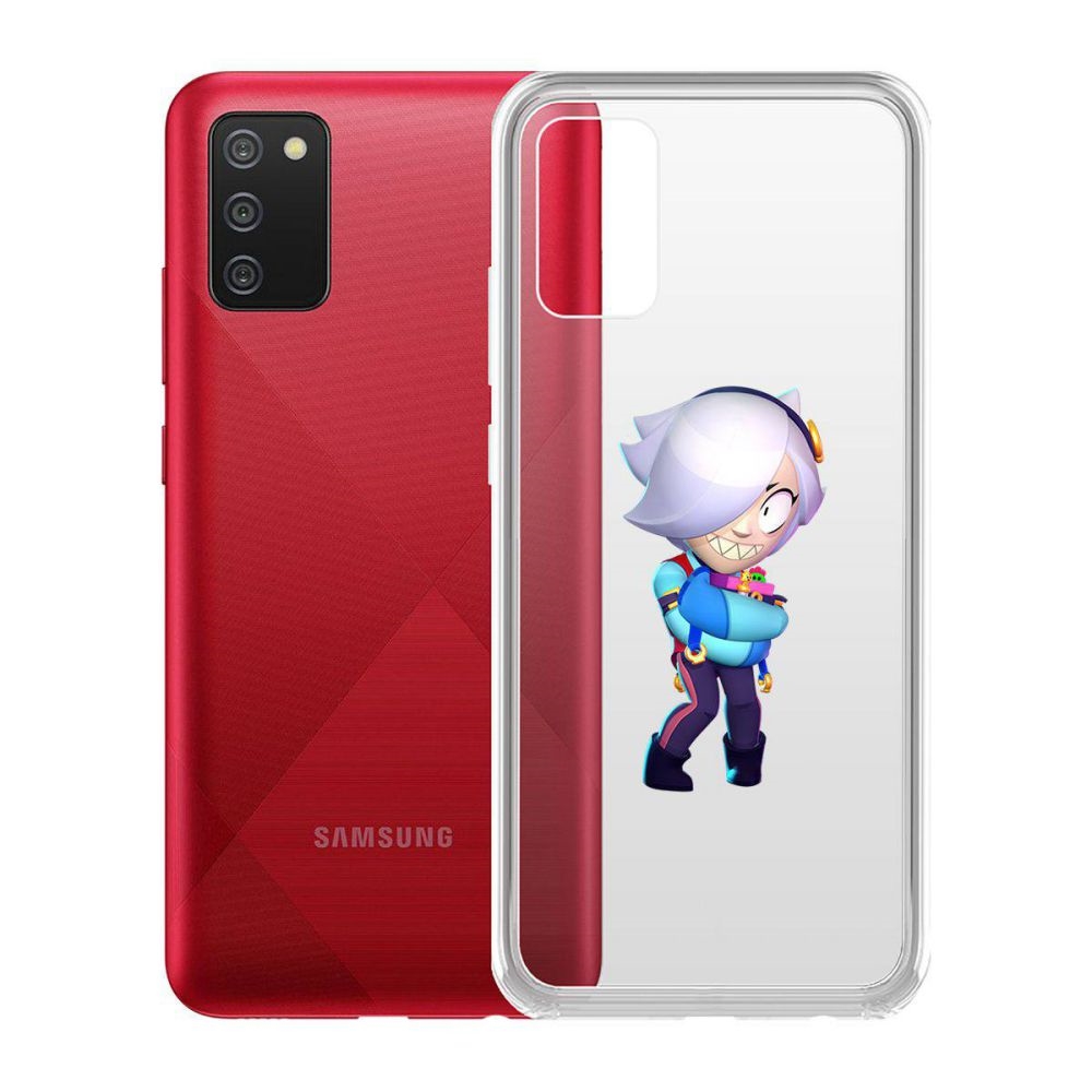 

Чехол-накладка Brawl Stars-Колетт для Samsung Galaxy A02s (A025), Прозрачный