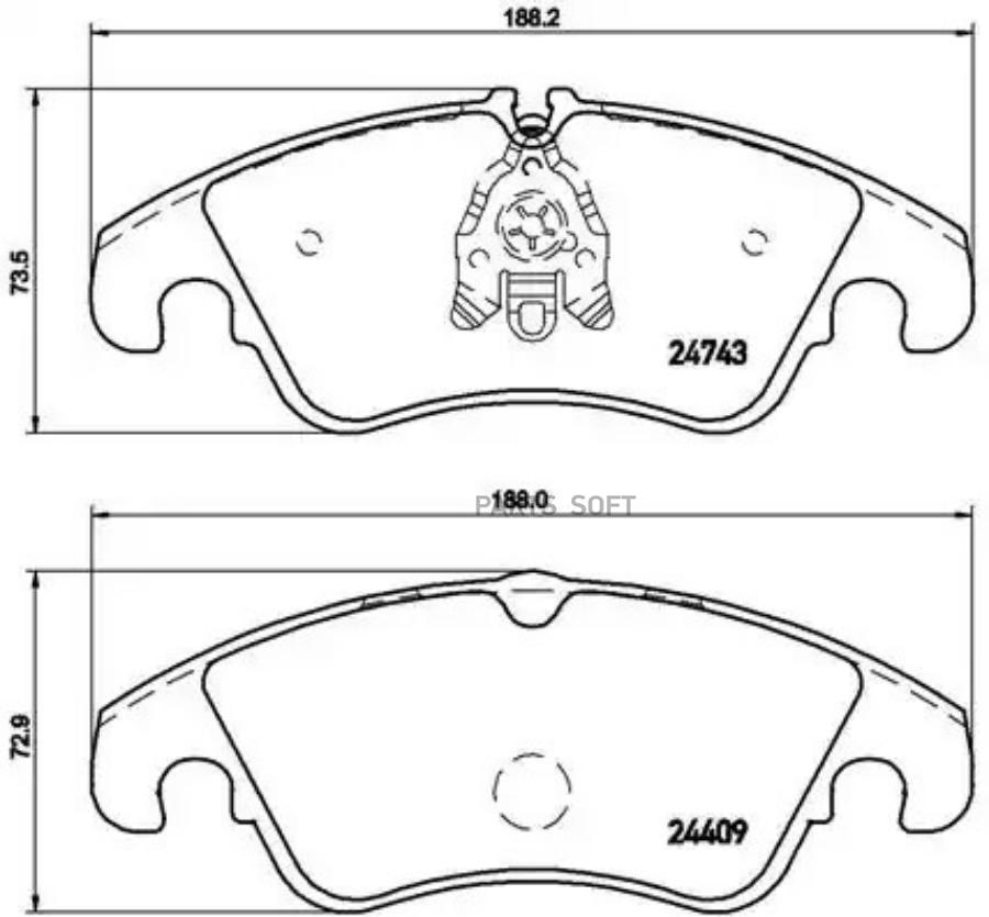 

Тормозные колодки brembo передние p85098