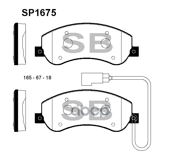 

Тормозные колодки Sangsin brake передние sp1675