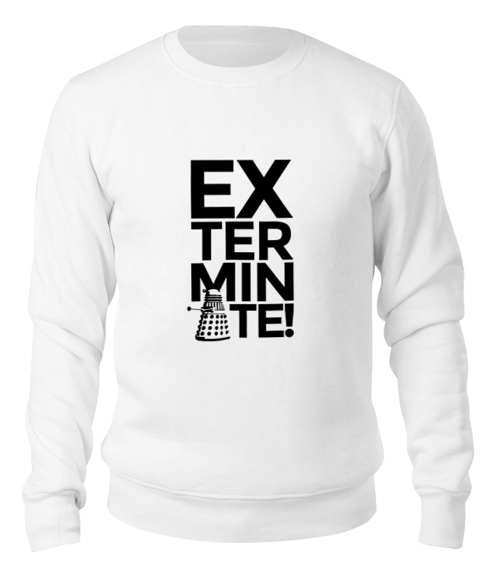 

Свитшот унисекс Printio Exterminate! (daleks) белый 2XL, Exterminate! (daleks)