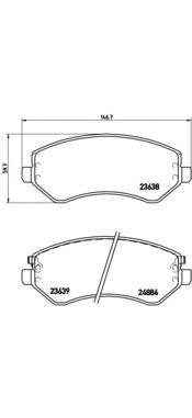 

Тормозные колодки brembo передние p37007