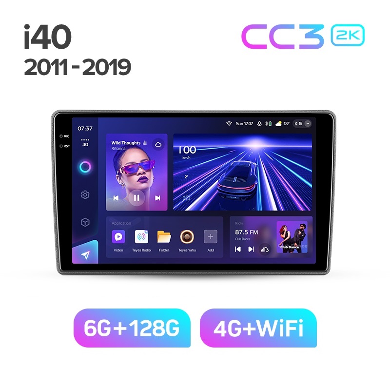 Магнитола TEYES HYUNDAI I40 2011-2017 г CC3 2K 6128ГБ 4289000₽
