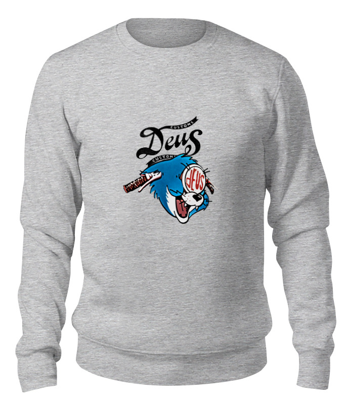 

Свитшот унисекс Printio Deus ex customs серый 2XL, Deus ex customs