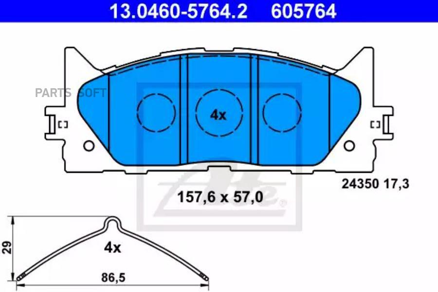 

Колодки дисковые п. toyota camry acv 40/45 13.0460-5764.2 =gdb3429=d2270-01 [0446533450]