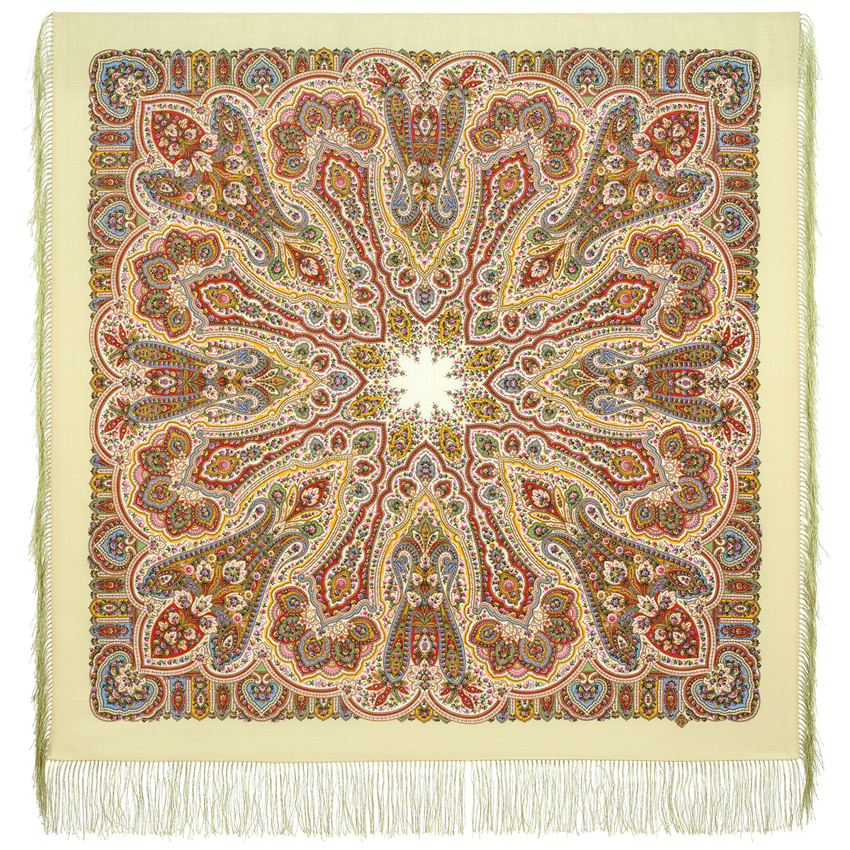 Платок женский Павловопосадский платок 1936 разноцветный