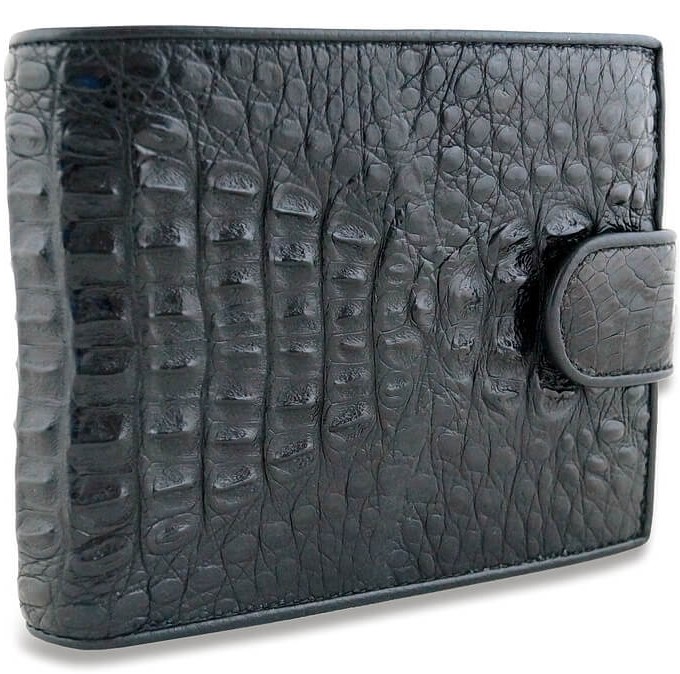 

Портмоне мужское Exotic Leather kk-1 черное/крокодил, Черный, kk-1