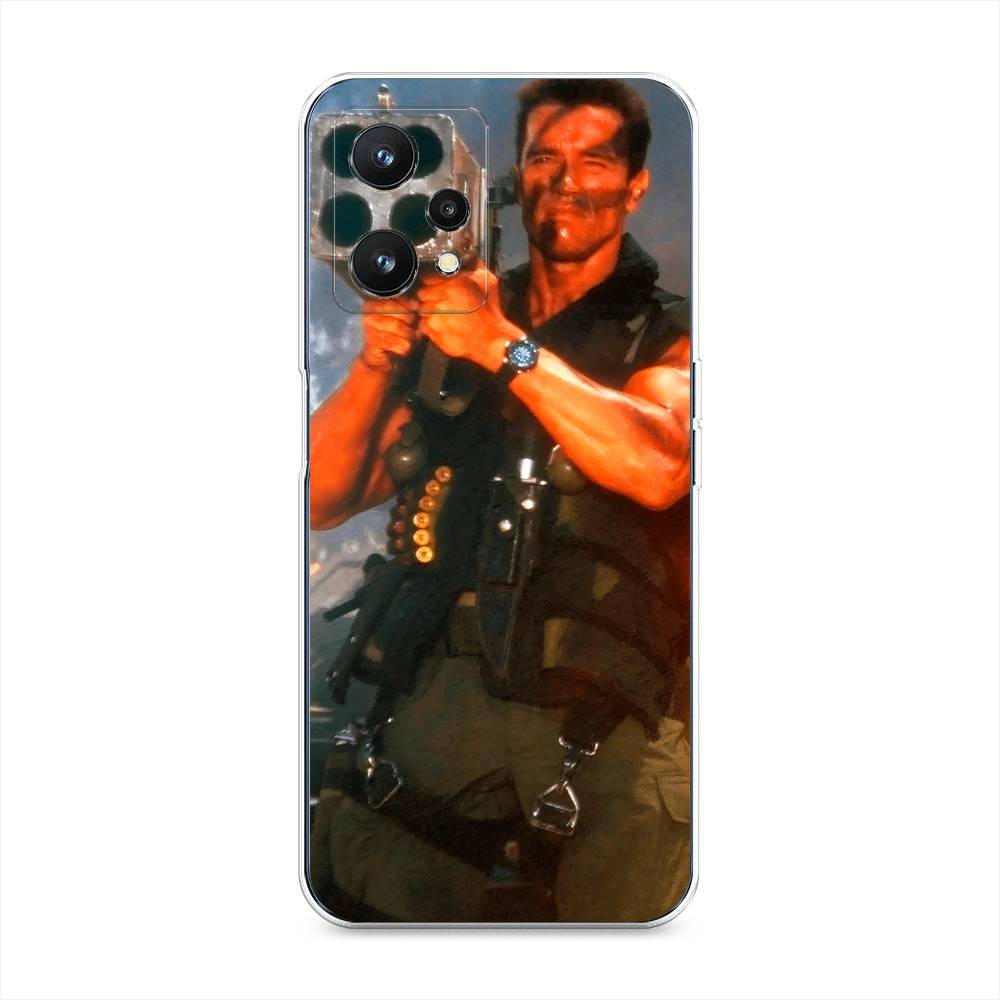 

Чехол на Realme 9 Pro "Арнольд Шварцнеггер с базукой", Голубой;коричневый, 2511150-6