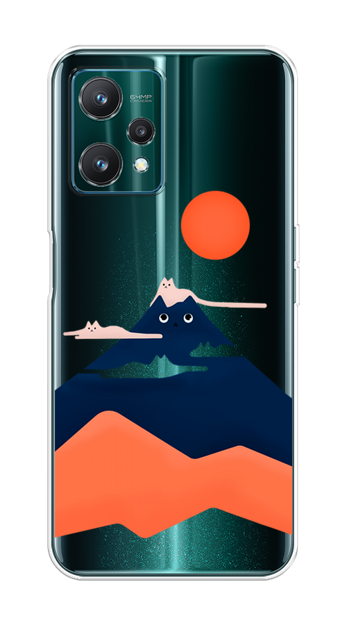 

Чехол на Realme 9 Pro "Кот-гора", Черный;оранжевый, 2511150-4