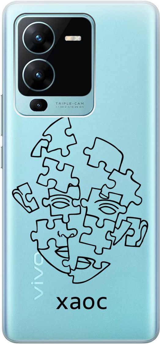 Силиконовый чехол на Vivo V25 Pro 5G с 3D принтом 