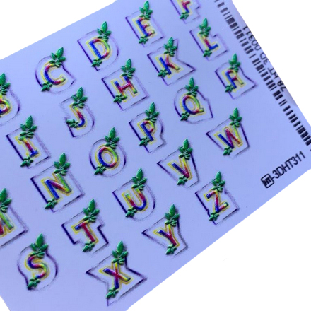 

Набор, Anna Tkacheva, 3D-слайдер HT №311 «Надписи. Буквы», 3 шт.