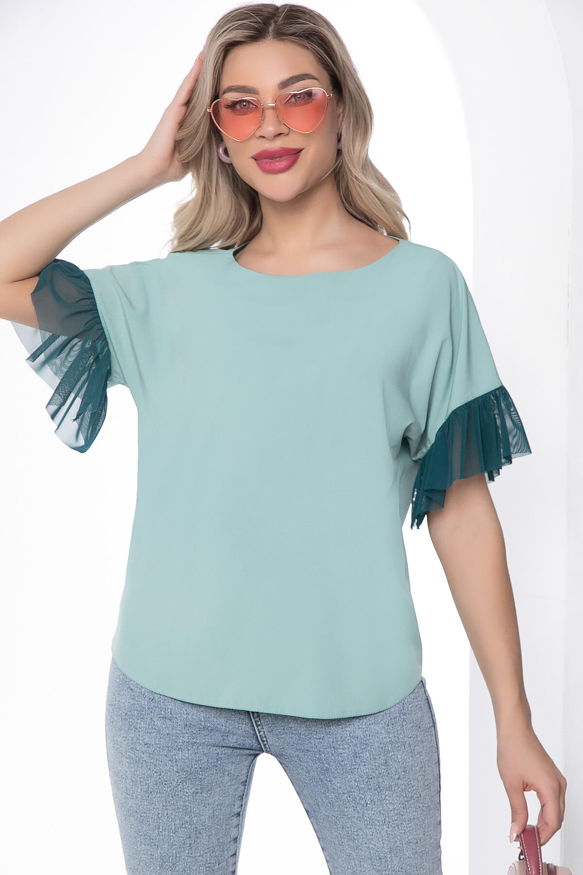 

Блуза женская LT Collection Джессика зеленая 48 RU, Зеленый, Джессика