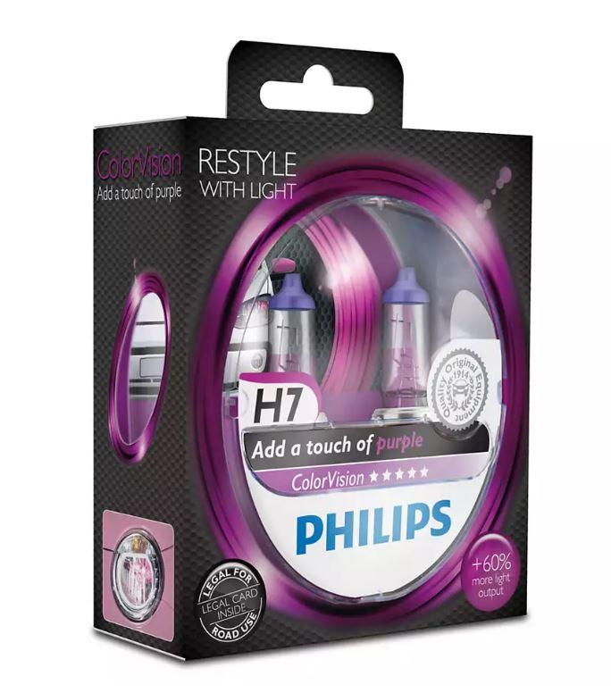 

Лампа H7 12v- 55w (Px26d) Color Vision (2 Шт.) Philips арт. 12972CVPPS2