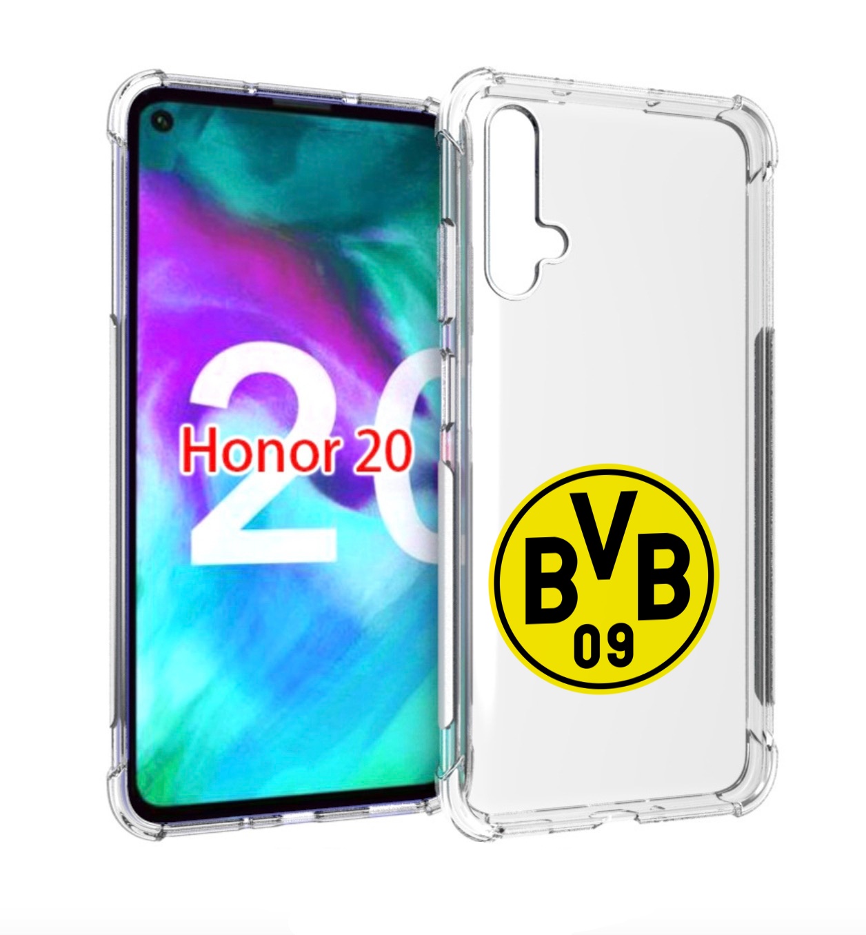 

Чехол бампер MyPads фк-боруссия для Honor 20, Прозрачный, Tocco