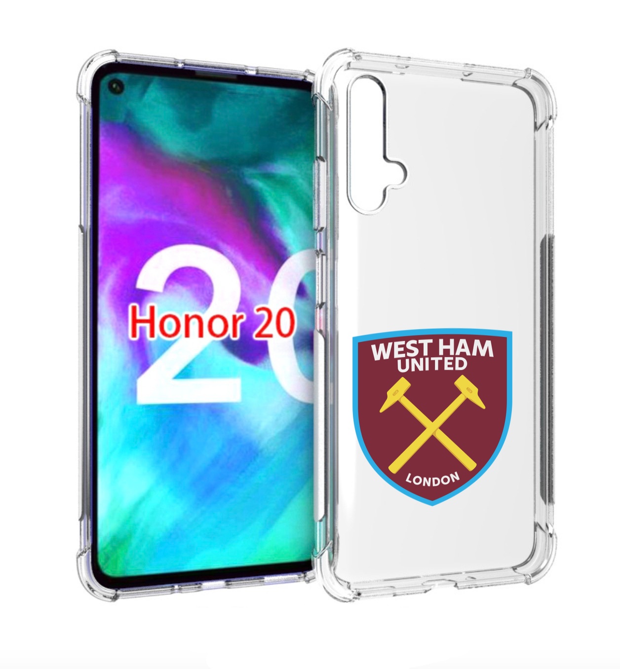 

Чехол бампер MyPads фк-вест-хем-2 для Honor 20, Прозрачный, Tocco