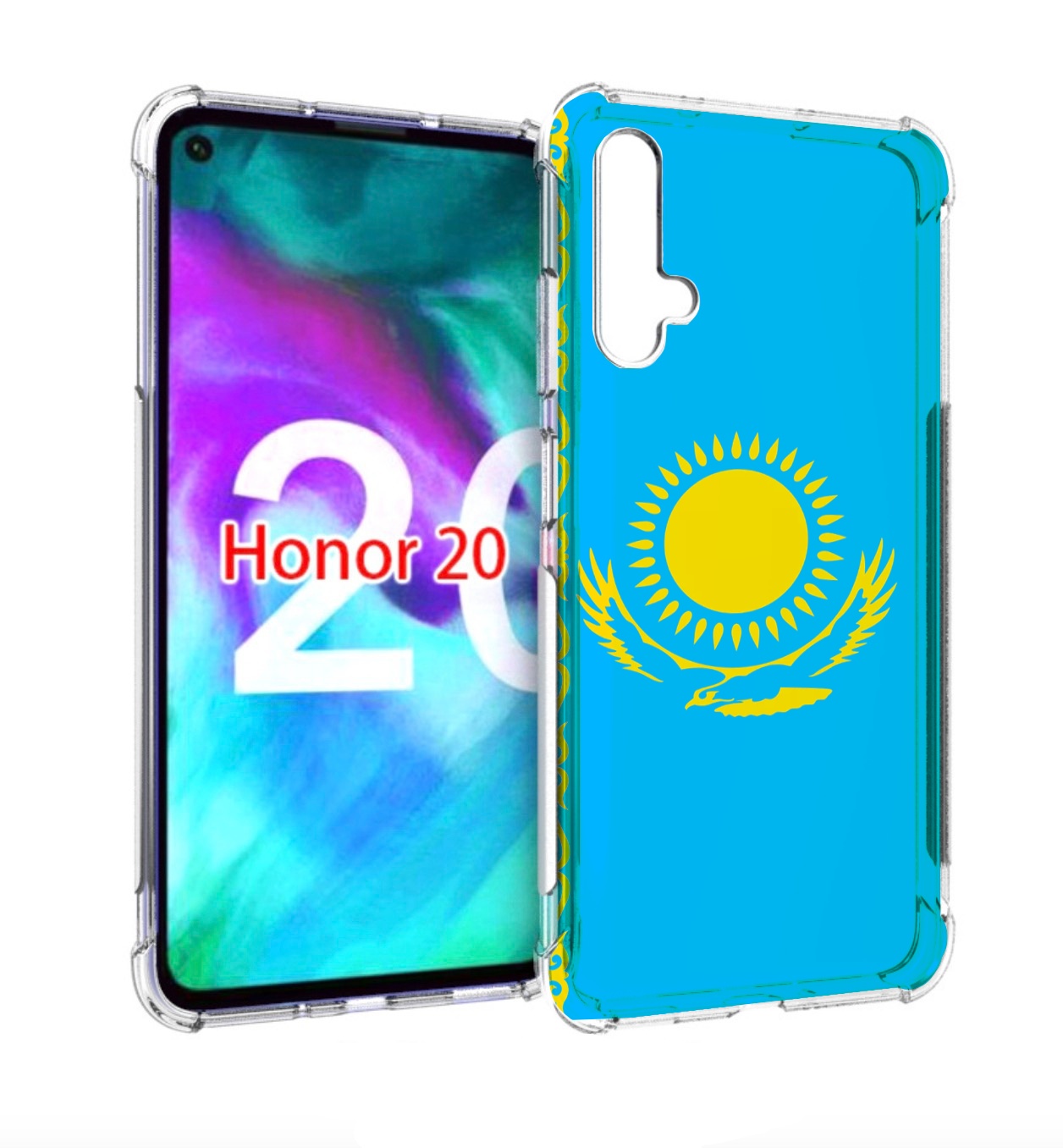 

Чехол бампер MyPads флаг Казахстана-1 для Honor 20, Прозрачный, Tocco
