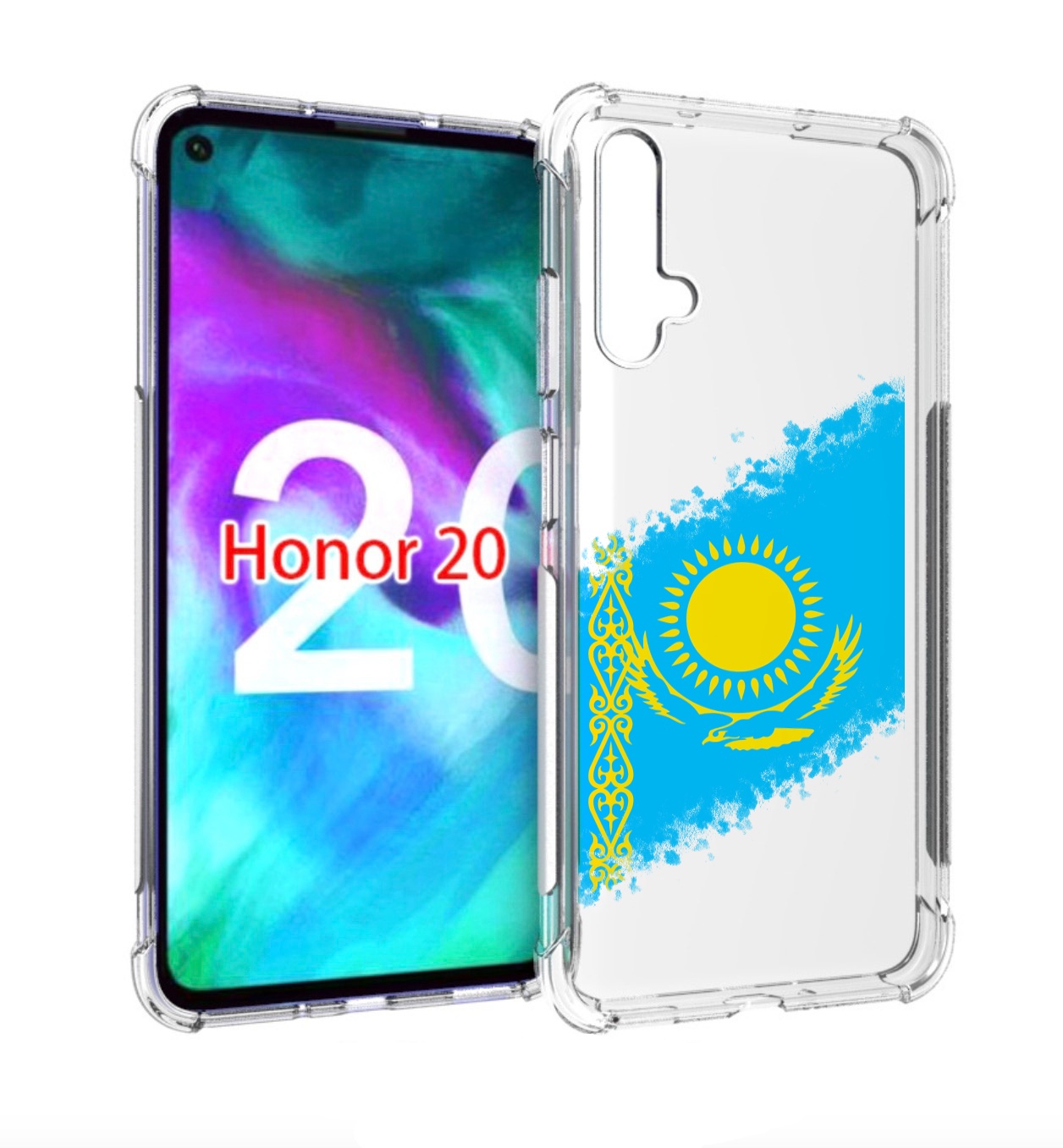 

Чехол бампер MyPads флаг Казахстана для Honor 20, Прозрачный, Tocco