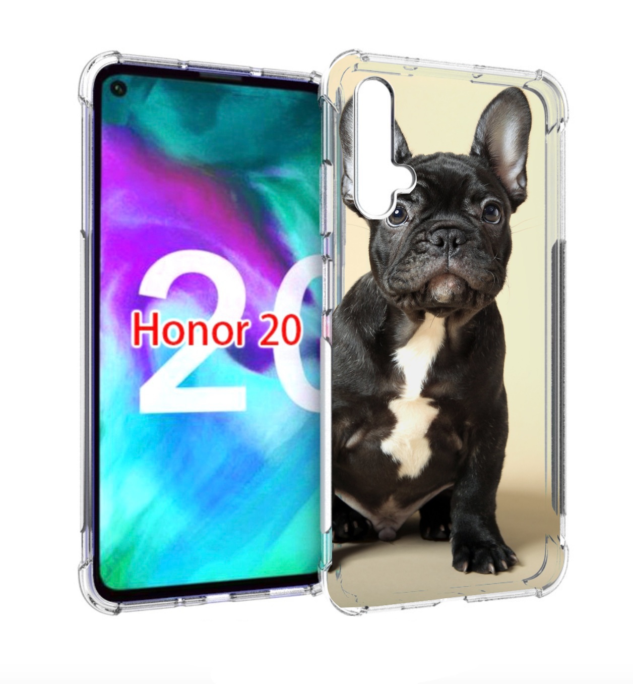 

Чехол бампер MyPads французскии бульдог для Honor 20 Honor, Прозрачный, Tocco
