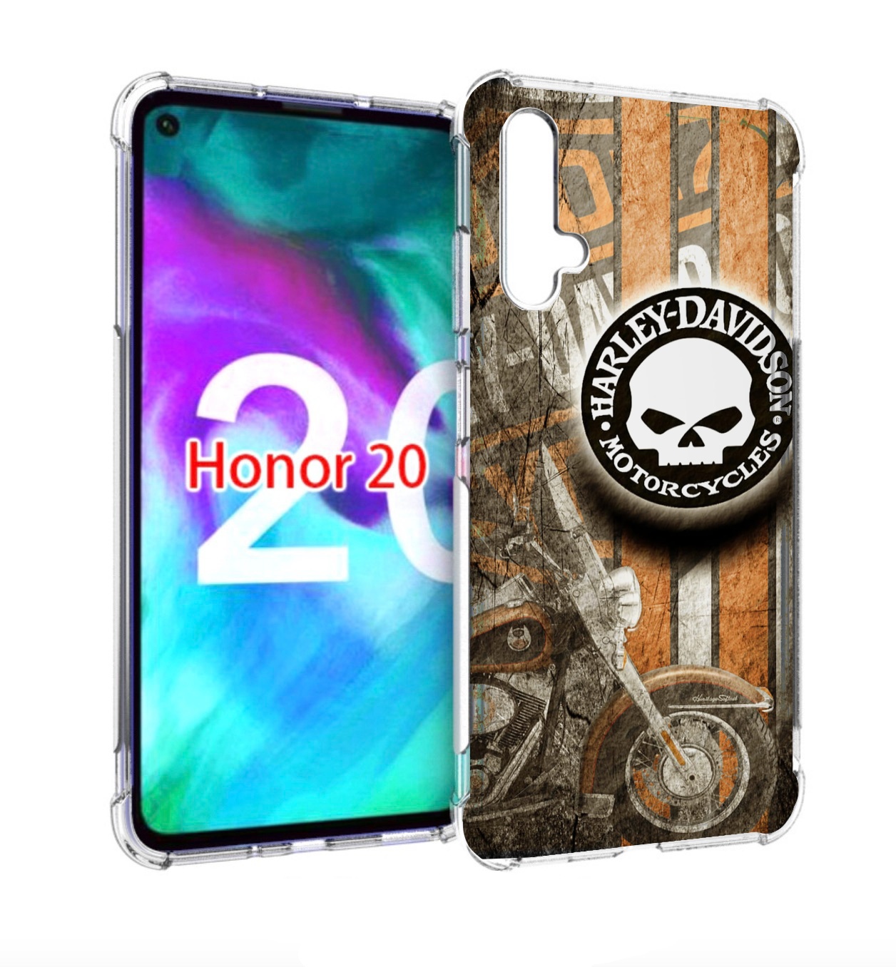 

Чехол бампер MyPads харлеи девидсон для Honor 20, Прозрачный, Tocco