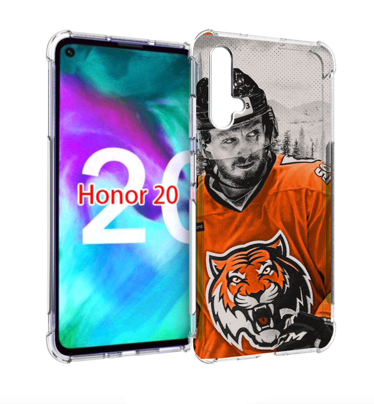 

Чехол бампер MyPads хк амур мужской для Honor 20, Прозрачный, Tocco