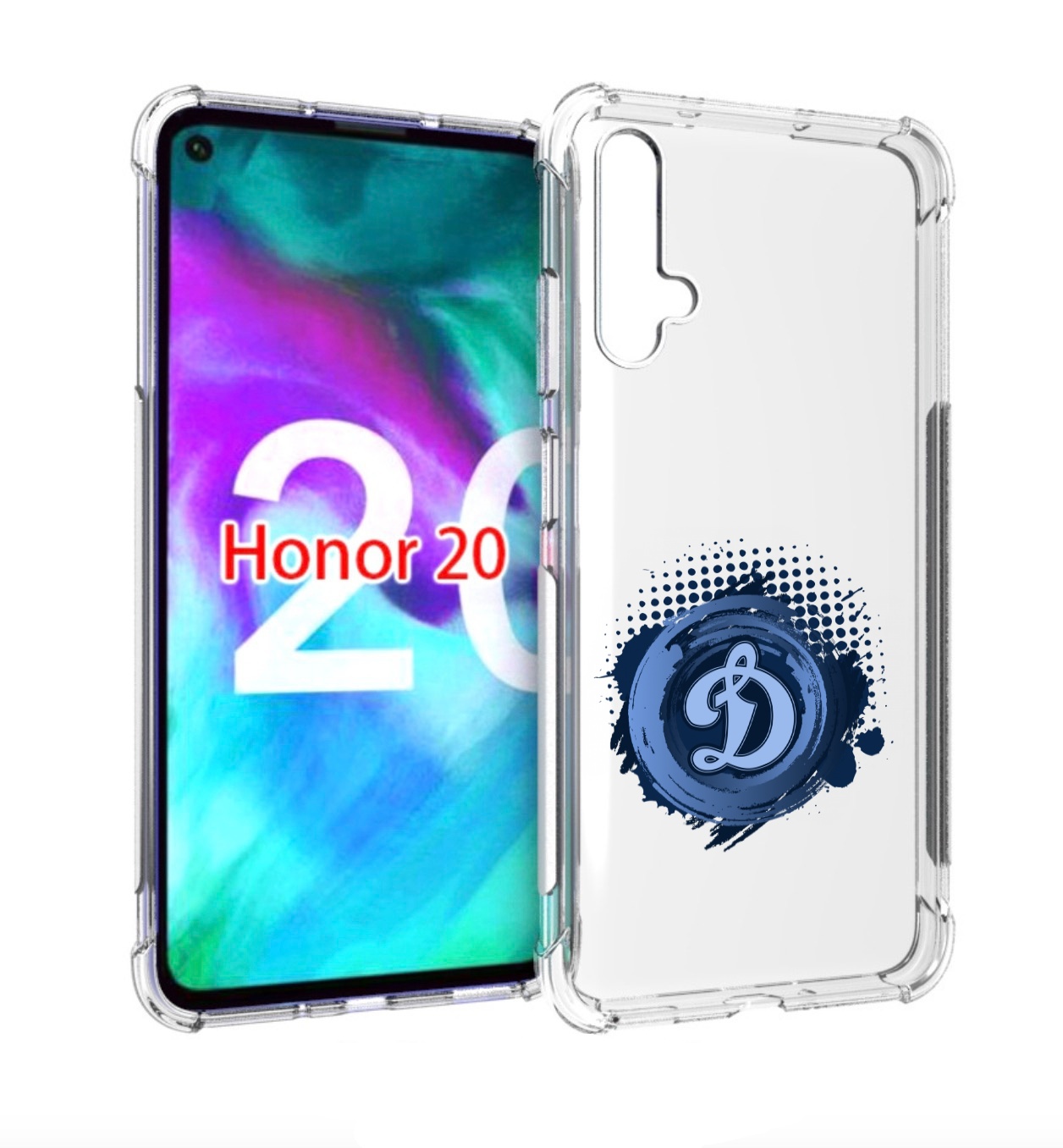 

Чехол бампер MyPads хк динамо москва мужской для Honor 20, Прозрачный, Tocco